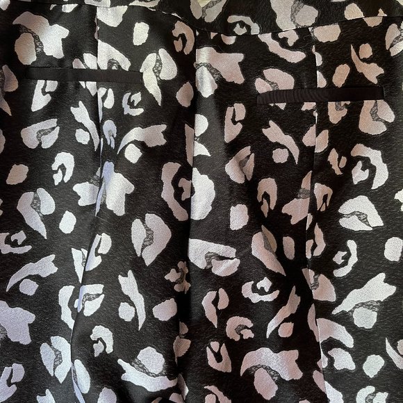 Rachel Zoe Women's Black and Silver Pants Animal Print Size 8 - Picture 7 of 7